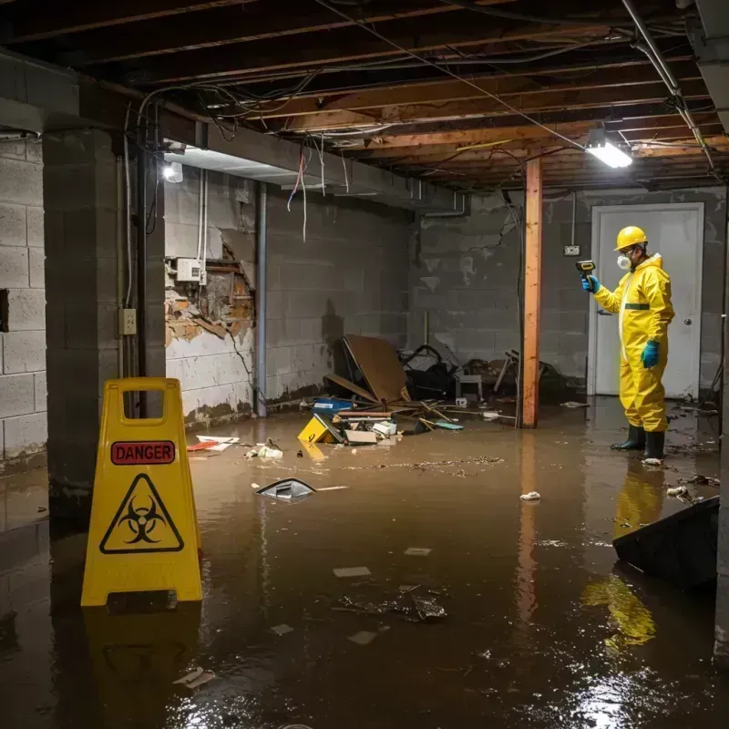 Flooded Basement Electrical Hazard in Greenup, KY Property